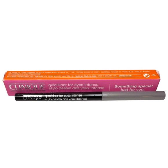 Clinique Quickliner For Eyes Intense 09 Ebony Intense Pencil Long Lasting .005oz - Picture 1 of 7